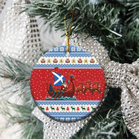 Scotland Viking Santa Christmas Ceramic Ornament Funny Reindeer Norse Xmas - Wonder Print Shop