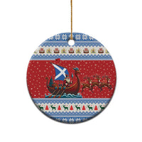 Scotland Viking Santa Christmas Ceramic Ornament Funny Reindeer Norse Xmas - Wonder Print Shop