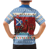 Scotland Viking Santa Christmas Family Matching Mermaid Dress and Hawaiian Shirt Funny Reindeer Norse Xmas - Wonder Print Shop