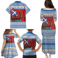 Scotland Viking Santa Christmas Family Matching Puletasi and Hawaiian Shirt Funny Reindeer Norse Xmas - Wonder Print Shop