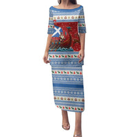 Scotland Viking Santa Christmas Family Matching Puletasi and Hawaiian Shirt Funny Reindeer Norse Xmas - Wonder Print Shop