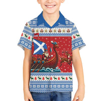 Scotland Viking Santa Christmas Family Matching Puletasi and Hawaiian Shirt Funny Reindeer Norse Xmas - Wonder Print Shop