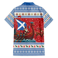 Scotland Viking Santa Christmas Family Matching Short Sleeve Bodycon Dress and Hawaiian Shirt Funny Reindeer Norse Xmas - Wonder Print Shop