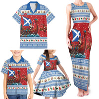 Scotland Viking Santa Christmas Family Matching Tank Maxi Dress and Hawaiian Shirt Funny Reindeer Norse Xmas - Wonder Print Shop