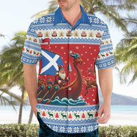 Scotland Viking Santa Christmas Hawaiian Shirt Funny Reindeer Norse Xmas - Wonder Print Shop