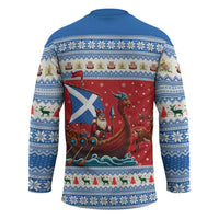 Scotland Viking Santa Christmas Hockey Jersey Funny Reindeer Norse Xmas - Wonder Print Shop