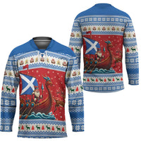 Scotland Viking Santa Christmas Hockey Jersey Funny Reindeer Norse Xmas - Wonder Print Shop
