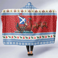 Scotland Viking Santa Christmas Hooded Blanket Funny Reindeer Norse Xmas - Wonder Print Shop