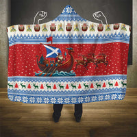 Scotland Viking Santa Christmas Hooded Blanket Funny Reindeer Norse Xmas - Wonder Print Shop