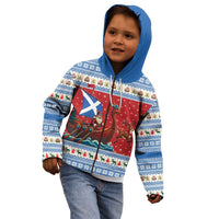 Scotland Viking Santa Christmas Kid Hoodie Funny Reindeer Norse Xmas - Wonder Print Shop