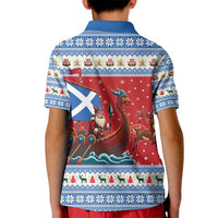 Scotland Viking Santa Christmas Kid Polo Shirt Funny Reindeer Norse Xmas - Wonder Print Shop