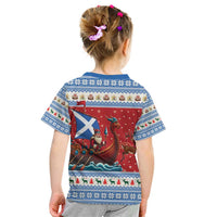 Scotland Viking Santa Christmas Kid T Shirt Funny Reindeer Norse Xmas - Wonder Print Shop