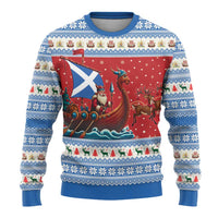 Scotland Viking Santa Christmas Ugly Christmas Sweater Funny Reindeer Norse Xmas - Wonder Print Shop