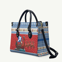 Scotland Viking Santa Christmas Leather Bag Funny Reindeer Norse Xmas - Wonder Print Shop