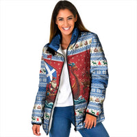 Scotland Viking Santa Christmas Padded Jacket Funny Reindeer Norse Xmas - Wonder Print Shop