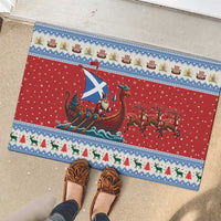 Scotland Viking Santa Christmas Rubber Doormat Funny Reindeer Norse Xmas - Wonder Print Shop