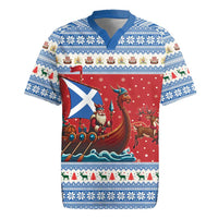 Scotland Viking Santa Christmas Rugby Jersey Funny Reindeer Norse Xmas - Wonder Print Shop