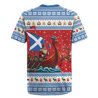 Scotland Viking Santa Christmas Rugby Jersey Funny Reindeer Norse Xmas - Wonder Print Shop