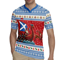Scotland Viking Santa Christmas Rugby Jersey Funny Reindeer Norse Xmas - Wonder Print Shop