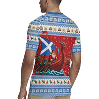 Scotland Viking Santa Christmas Rugby Jersey Funny Reindeer Norse Xmas - Wonder Print Shop
