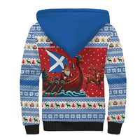 Scotland Viking Santa Christmas Sherpa Hoodie Funny Reindeer Norse Xmas - Wonder Print Shop
