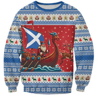 Scotland Viking Santa Christmas Sweatshirt Funny Reindeer Norse Xmas - Wonder Print Shop