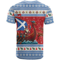 Scotland Viking Santa Christmas T Shirt Funny Reindeer Norse Xmas - Wonder Print Shop