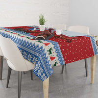 Scotland Viking Santa Christmas Tablecloth Funny Reindeer Norse Xmas - Wonder Print Shop