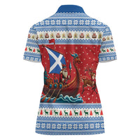 Scotland Viking Santa Christmas Women Polo Shirt Funny Reindeer Norse Xmas - Wonder Print Shop