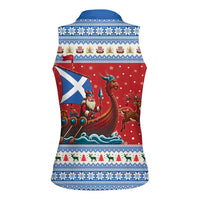 Scotland Viking Santa Christmas Women Sleeveless Polo Shirt Funny Reindeer Norse Xmas - Wonder Print Shop