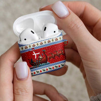 Denmark Viking Santa Christmas AirPods Case Funny Reindeer Norse Xmas - Wonder Print Shop