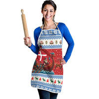 Denmark Viking Santa Christmas Apron Funny Reindeer Norse Xmas - Wonder Print Shop