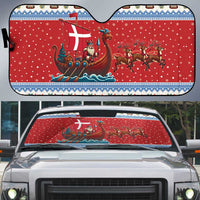 Denmark Viking Santa Christmas Auto Sun Shade Funny Reindeer Norse Xmas - Wonder Print Shop