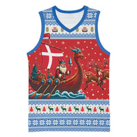 Denmark Viking Santa Christmas Basketball Jersey Funny Reindeer Norse Xmas - Wonder Print Shop
