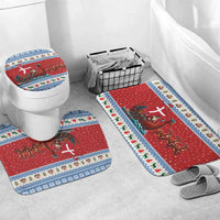 Denmark Viking Santa Christmas Bathroom Set Funny Reindeer Norse Xmas - Wonder Print Shop
