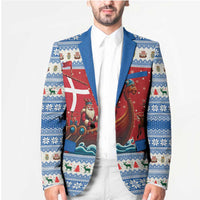 Denmark Viking Santa Christmas Blazer Funny Reindeer Norse Xmas - Wonder Print Shop