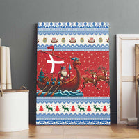 Denmark Viking Santa Christmas Canvas Wall Art Funny Reindeer Norse Xmas - Wonder Print Shop