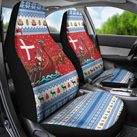 Denmark Viking Santa Christmas Car Seat Cover Funny Reindeer Norse Xmas - Wonder Print Shop