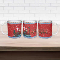 Denmark Viking Santa Christmas Ceramic Mug Funny Reindeer Norse Xmas - Wonder Print Shop