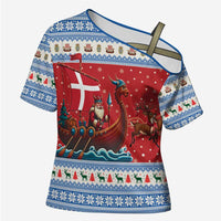 Denmark Viking Santa Christmas Cross Shoulder Shirt Funny Reindeer Norse Xmas - Wonder Print Shop