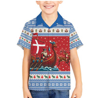 Denmark Viking Santa Christmas Family Matching Mermaid Dress and Hawaiian Shirt Funny Reindeer Norse Xmas - Wonder Print Shop