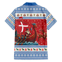 Denmark Viking Santa Christmas Family Matching Off The Shoulder Long Sleeve Dress and Hawaiian Shirt Funny Reindeer Norse Xmas - Wonder Print Shop