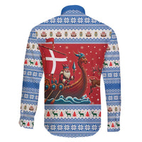 Denmark Viking Santa Christmas Family Matching Short Sleeve Bodycon Dress and Hawaiian Shirt Funny Reindeer Norse Xmas - Wonder Print Shop