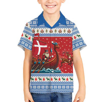 Denmark Viking Santa Christmas Family Matching Summer Maxi Dress and Hawaiian Shirt Funny Reindeer Norse Xmas - Wonder Print Shop