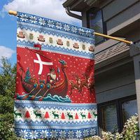 Denmark Viking Santa Christmas Garden Flag Funny Reindeer Norse Xmas - Wonder Print Shop
