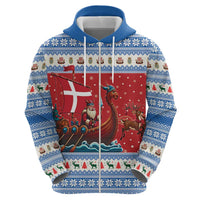 Denmark Viking Santa Christmas Hoodie Funny Reindeer Norse Xmas - Wonder Print Shop