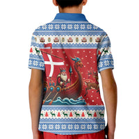 Denmark Viking Santa Christmas Kid Polo Shirt Funny Reindeer Norse Xmas - Wonder Print Shop