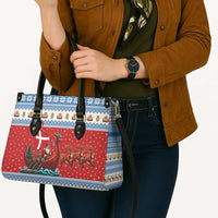 Denmark Viking Santa Christmas Leather Bag Funny Reindeer Norse Xmas - Wonder Print Shop