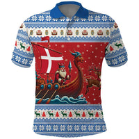 Denmark Viking Santa Christmas Polo Shirt Funny Reindeer Norse Xmas - Wonder Print Shop