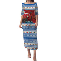 Denmark Viking Santa Christmas Puletasi Funny Reindeer Norse Xmas - Wonder Print Shop